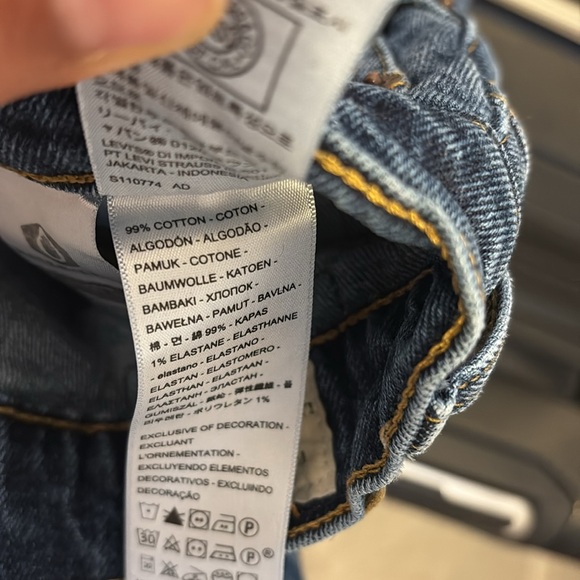 Levi’s 70s High Rise Straight Jeans - Classic Blue Women's Jeans- Size 25 - Picture 7 of 10